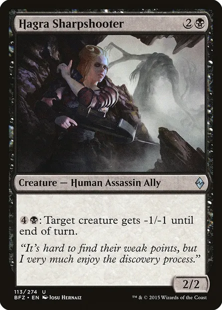 Hagra Sharpshooter, Magic card BFZ 113 — Battle for Zendikar set