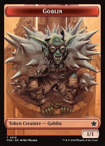 Goblin, carte Magic TFDN 18 — extension Foundations Tokens