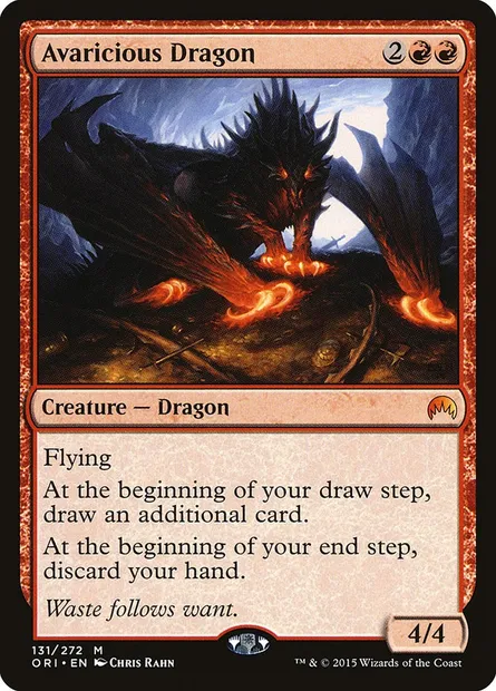 Avaricious Dragon, Magic card ORI 131 — Magic Origins set