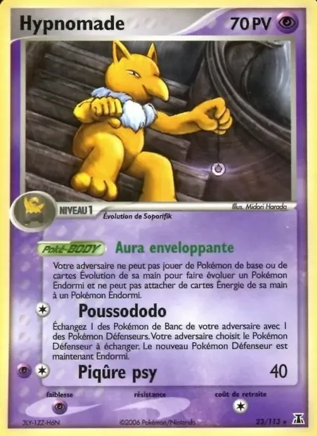Hypnomade, carte Pokémon DS 23 — extension EX Espèces Delta