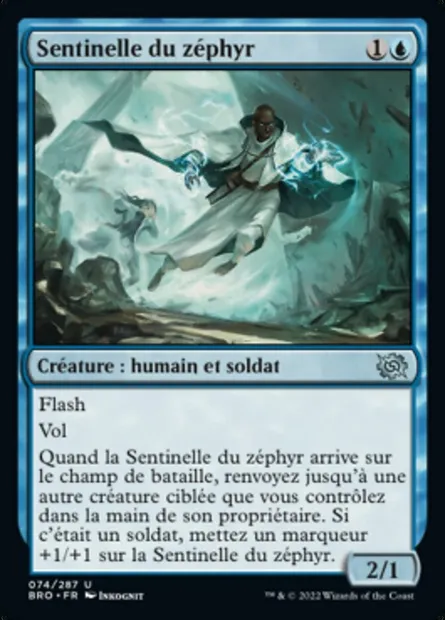 Sentinelle du zéphyr, carte Magic BRO 74 — extension La Guerre Fratricide