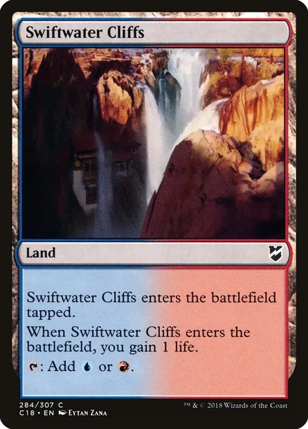 Swiftwater Cliffs, Magic card C18 284 — Commander 2018 set