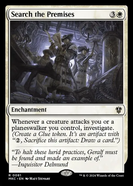 Search the Premises, Magic card MKC 81 — Murders at Karlov Manor Commander set