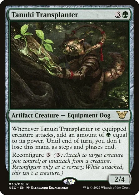 Tanuki Transplanter, Magic card NEC 30 — Neon Dynasty Commander set