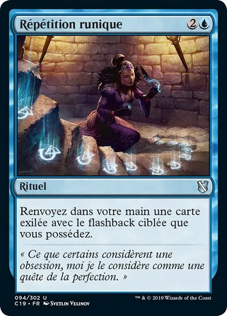 Répétition runique, carte Magic C19 94 — extension Commander 2019