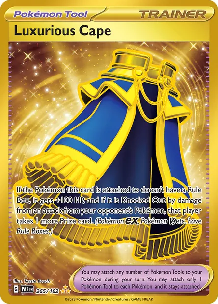 Luxurious Cape, Pokémon card PAR 265 — Paradox Rift set