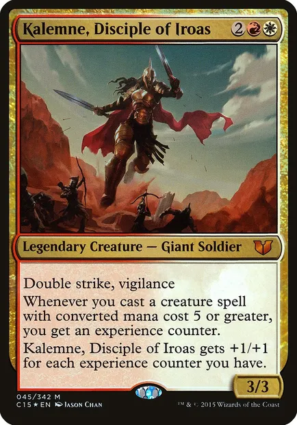 Kalemnée, disciple d'Iroas, carte Magic OC15 45 — extension Commander 2015 Oversized