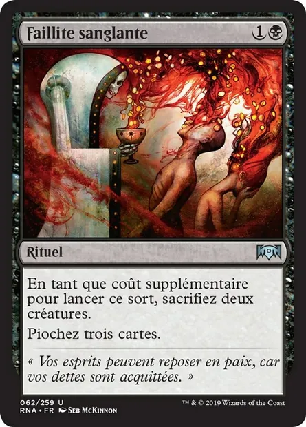 Faillite sanglante, carte Magic RNA 62 — extension L'allégeance de Ravnica