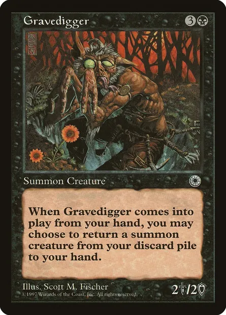 Gravedigger, Magic card POR 95 — Portal set