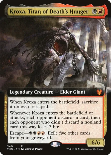 Kroxa, Titan of Death's Hunger, Magic card THB 340 — Theros Beyond Death set