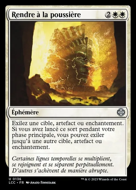 Rendre à la poussière, carte Magic LCC 136 — extension The Lost Caverns of Ixalan Commander