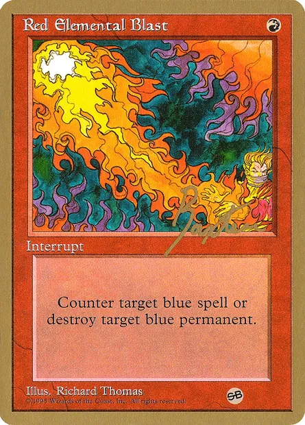 Red Elemental Blast, Magic card PTC gb218sb — Pro Tour Collector Set set