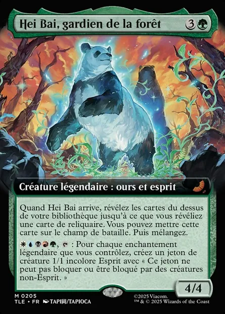 Hei Bai, gardien de la forêt, carte Magic TLE 205 — extension Avatar: The Last Airbender Eternal