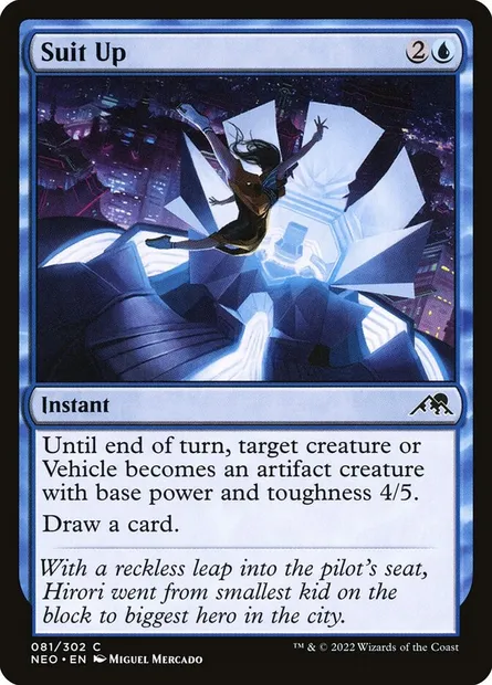 Suit Up, Magic card NEO 81 — Kamigawa: Neon Dynasty set