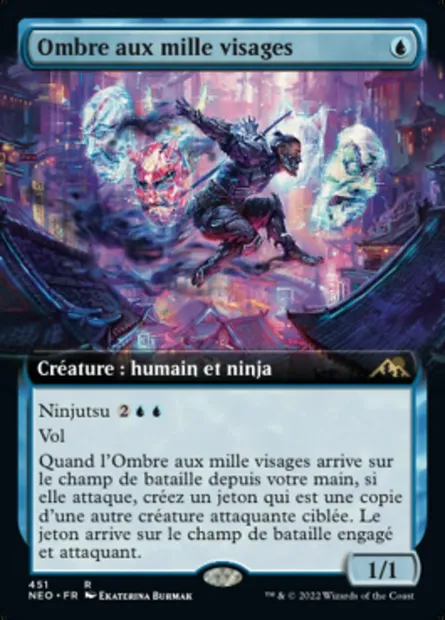 Ombre aux mille visages, carte Magic NEO 451 — extension Kamigawa: La Dynastie Néon