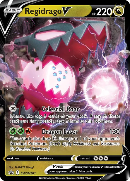 Regidrago V, Pokémon card SWSH 281 — SWSH Black Star Promos set