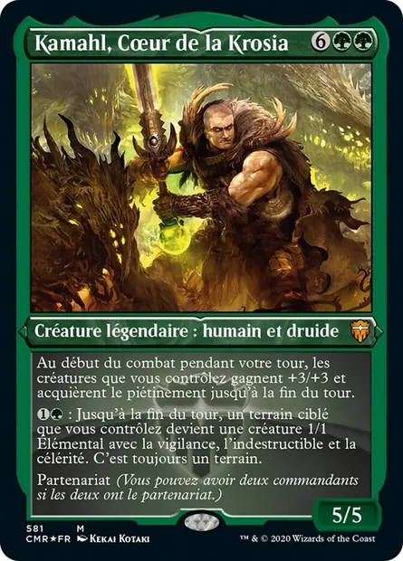 Kamahl, Cœur de la Krosia, carte Magic CMR 581 — extension Commander Legends