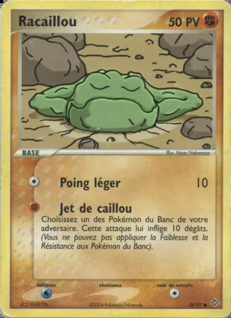 Racaillou, carte Pokémon DR 55 — extension EX Dragon