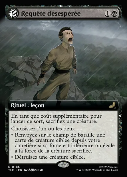 Requête désespérée, carte Magic TLE 185 — extension Avatar: The Last Airbender Eternal