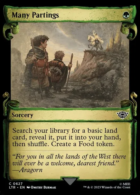 Many Partings, Magic card LTR 627 — The Lord of the Rings: Tales of Middle-earth set