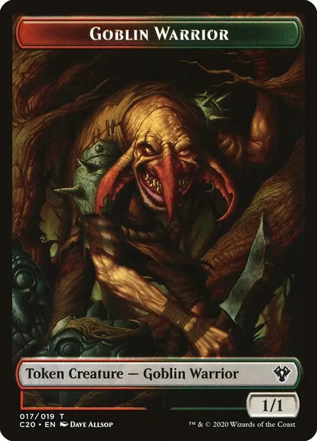 Goblin Warrior, carte Magic TC20 17 — extension Commander 2020 Tokens