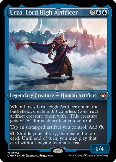 Urza, Lord High Artificer, Magic card CMM 502 — Commander Masters set