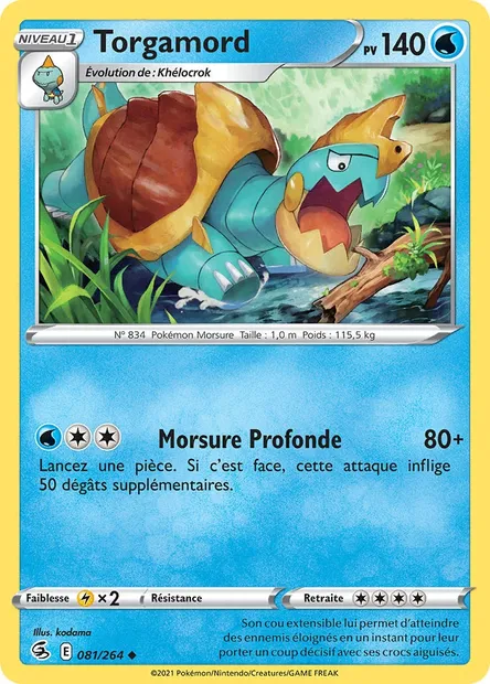 Torgamord, carte Pokémon FST 81 — extension Poing de Fusion