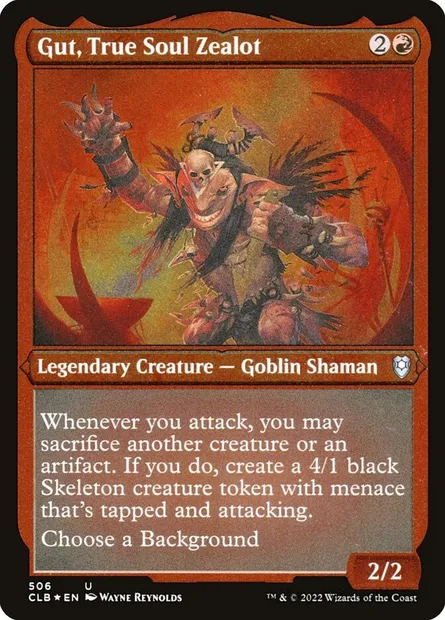 Gut, True Soul Zealot, Magic card CLB 506 — Commander Legends: Battle for Baldur's Gate set