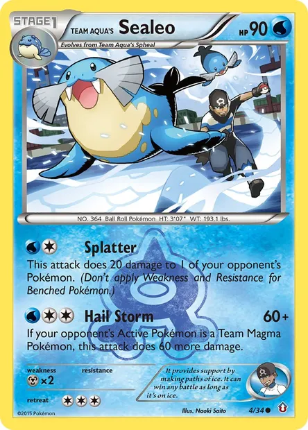 Team Aqua's Sealeo, Pokémon card DCR 4 — Double Crisis set