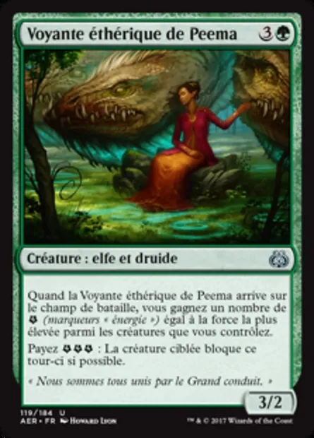 Voyante éthérique de Peema, carte Magic AER 119 — extension La révolte éthérique