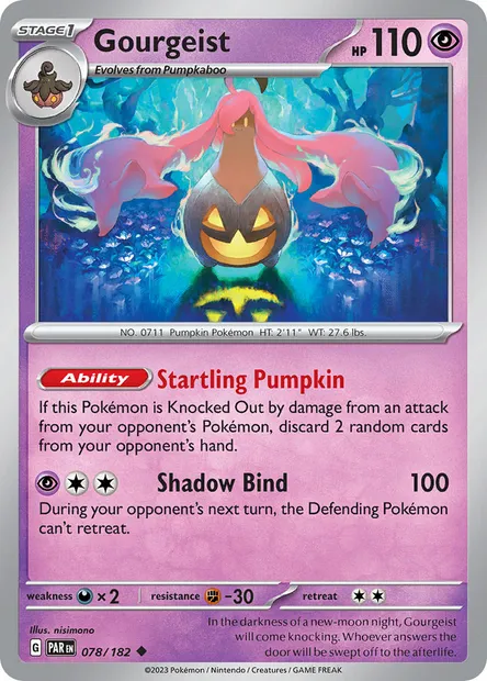 Gourgeist, Pokémon card PAR 078 — Paradox Rift set