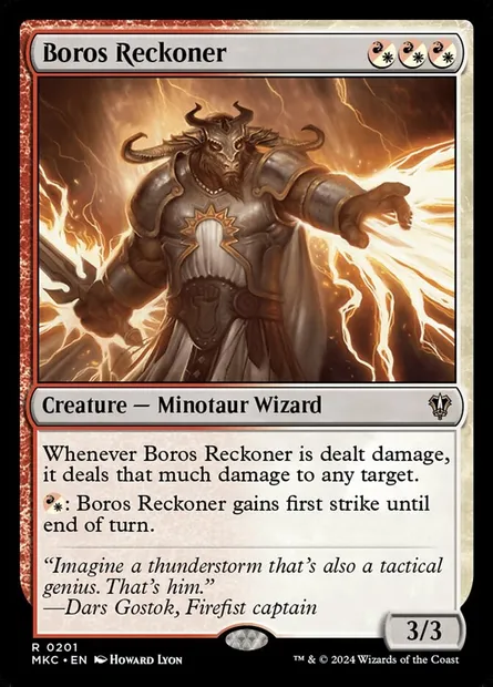 Boros Reckoner, Magic card MKC 201 — Murders at Karlov Manor Commander set