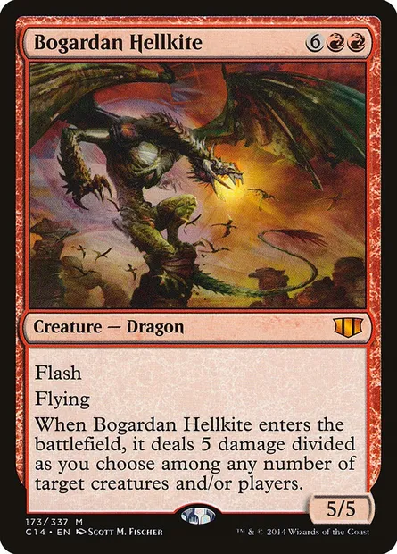 Bogardan Hellkite, Magic card C14 173 — Commander 2014 set