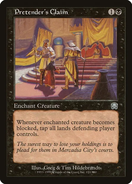 Revendication, carte Magic MMQ 151 — extension Masques de Mercadia