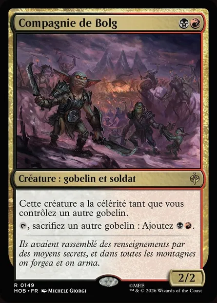 Compagnie de Bolg, carte Magic HOB 149 — extension The Hobbit