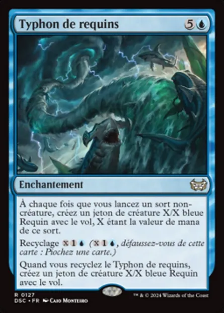 Typhon de requins, carte Magic DSC 127 — extension Duskmourn: House of Horror Commander