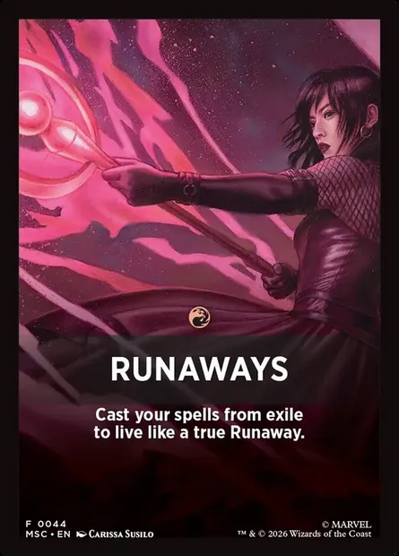 Runaways, Magic card FMSC 44 — Marvel Super Heroes Jumpstart Front Cards set