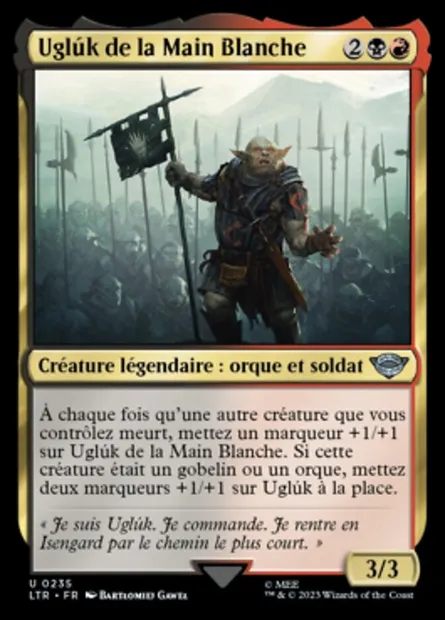 Uglúk de la Main Blanche, carte Magic LTR 235 — extension Le Seigneur des Anneaux : chroniques de la Terre du Milieu