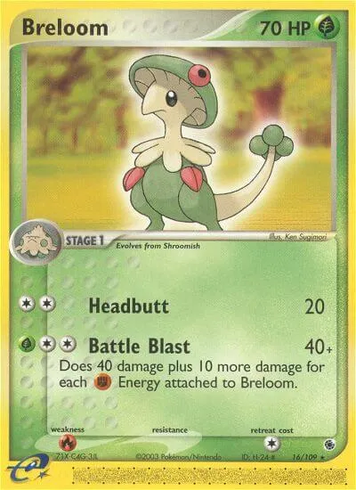 Breloom, Pokémon card RS 16 — Ruby & Sapphire set