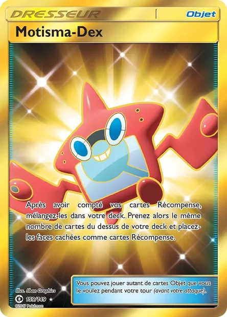 Motisma-Dex, carte Pokémon SUM 159 — extension Soleil et Lune
