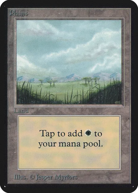 Plaine, carte Magic LEA 287 — extension Limited Edition Alpha