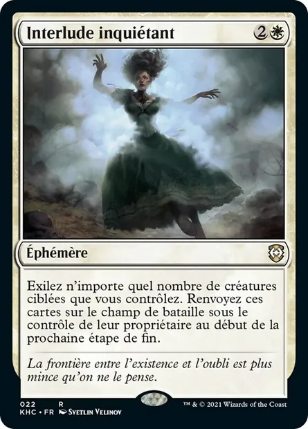 Interlude inquiétant, carte Magic KHC 22 — extension Kaldheim Commander