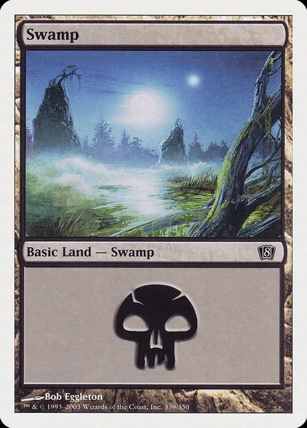 Swamp, Magic card 8ED 339 — Eighth Edition set