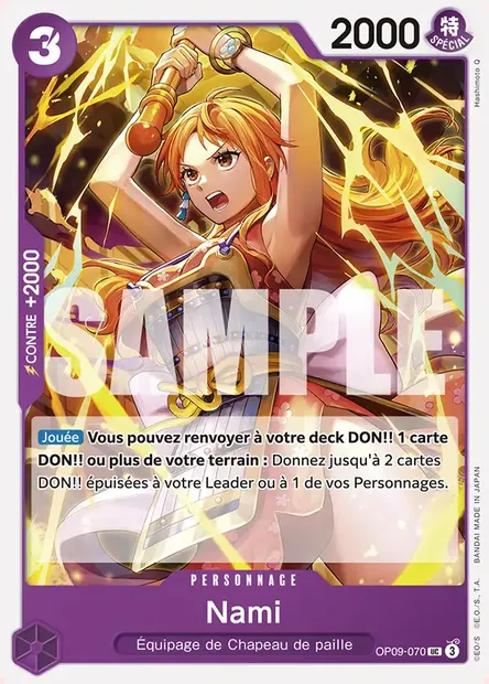 Nami, carte One Piece OP09-070 — extension LES NOUVEAUX EMPEREURS
