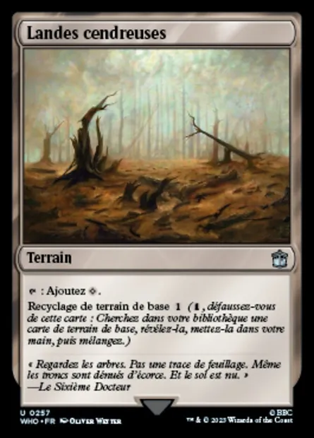Landes cendreuses, carte Magic WHO 257 — extension Doctor Who