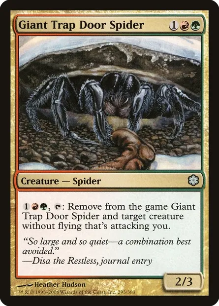 Giant Trap Door Spider, Magic card CST 293 — Coldsnap Theme Decks set
