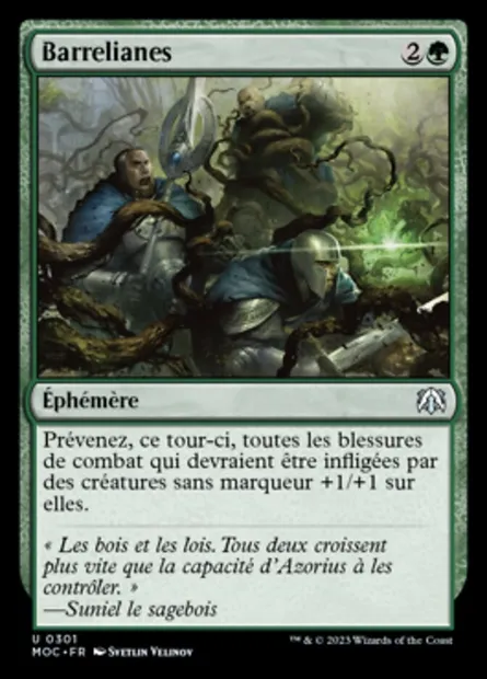Barrelianes, carte Magic MOC 301 — extension March of the Machine Commander
