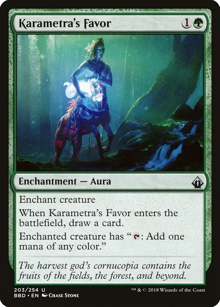 Karametra's Favor, Magic card BBD 203 — Battlebond set