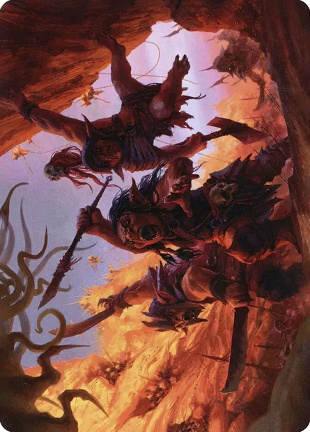 Swarming Goblins // Goblin, Magic card AAFR 24 — Adventures in the Forgotten Realms Art Series set