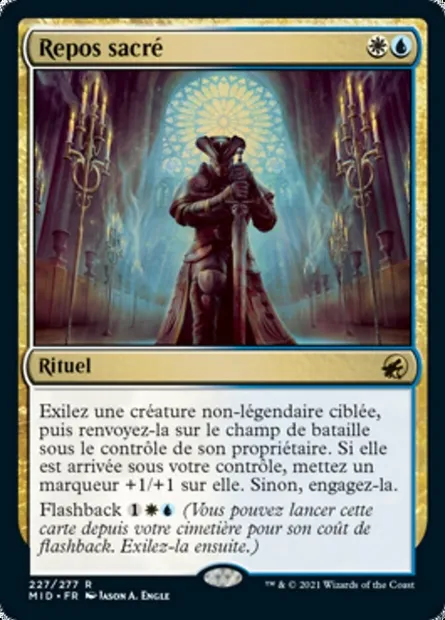 Repos sacré, carte Magic MID 227 — extension Innistrad : chasse de minuit